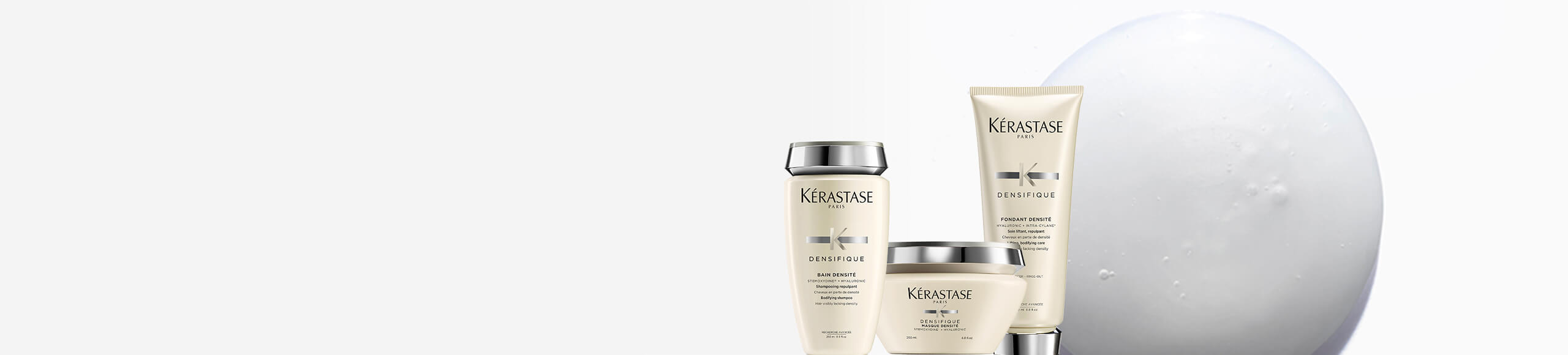 Densifique Nuestra colección capilar para densificar el cabello. Un producto excelente para el cabello debilitado, fortalecedor y texturizador eficaz. Incluye ácido hialurónico e Intra-Cyclane ® que fortalece y protege.