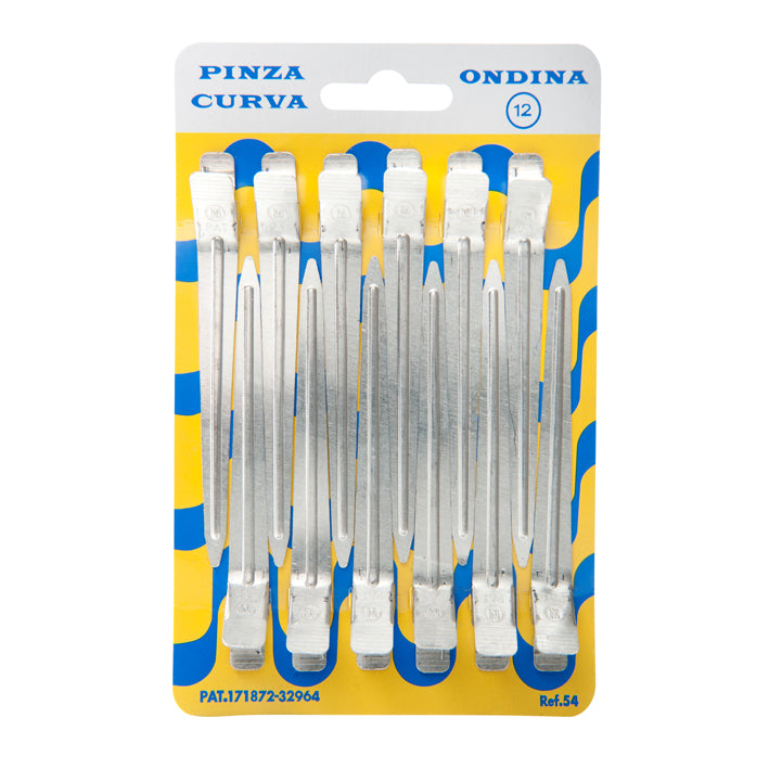 BOLSA DE 12 PINZAS CURVADAS ALUMINIO