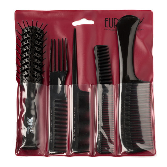 ESTUCHE CON 4 PEINES Y 1 CEPILLO ESQUELETO