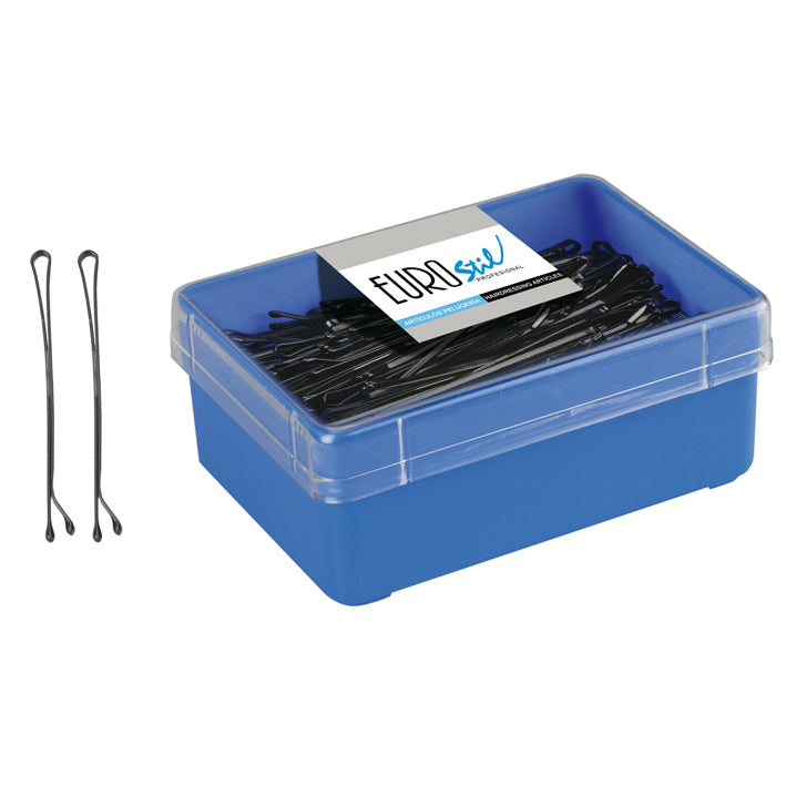 CAJA 200 CLIPS EUROSTIL NEGRO60 MM