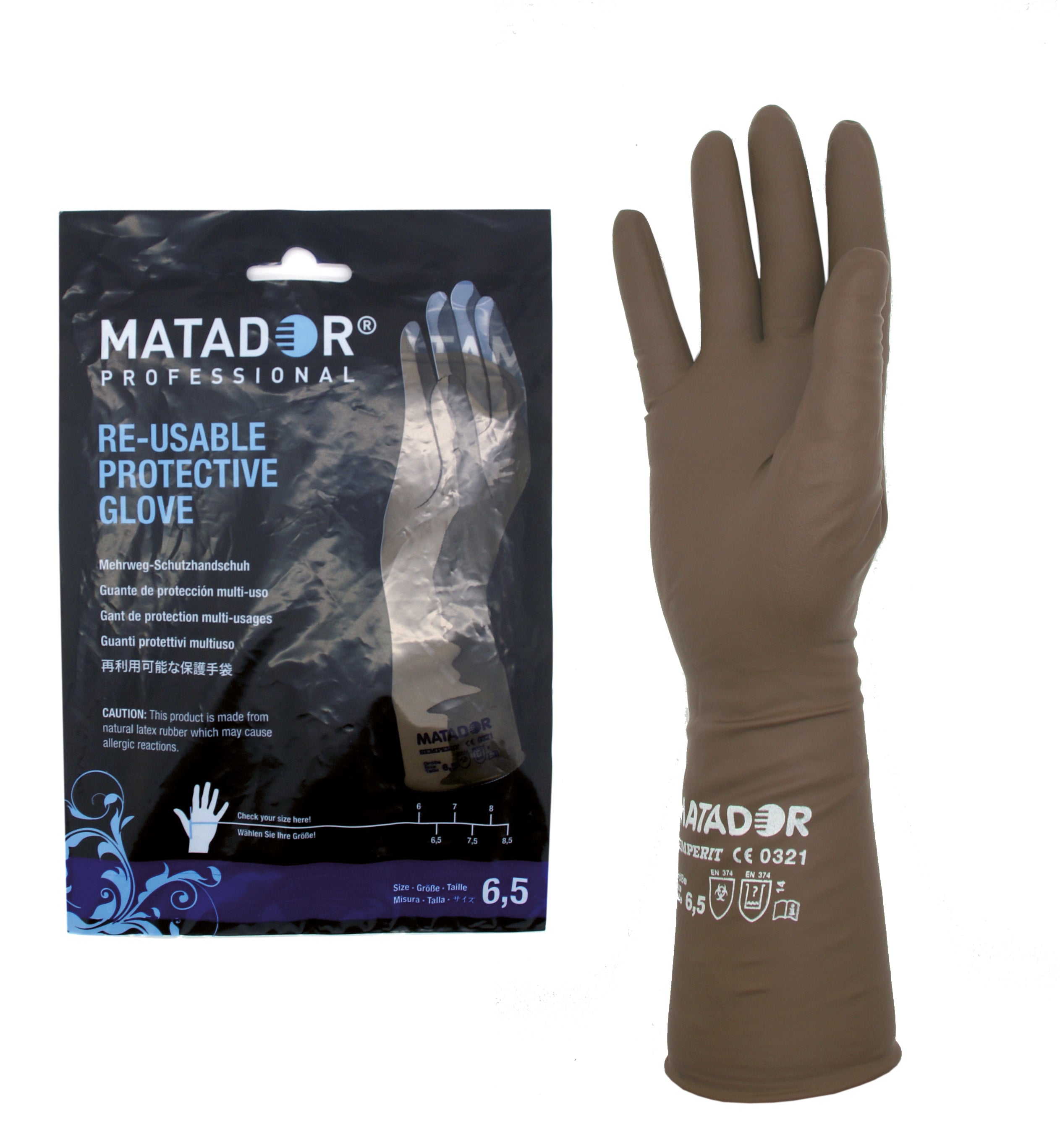 BOLSA 2U. GUANTES PROFES. 7,5