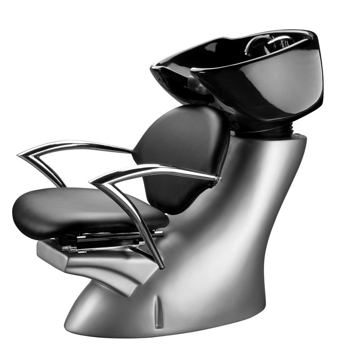 LAVACABEZAS 'STIL' PLATA CON CERAMICA NEGRA