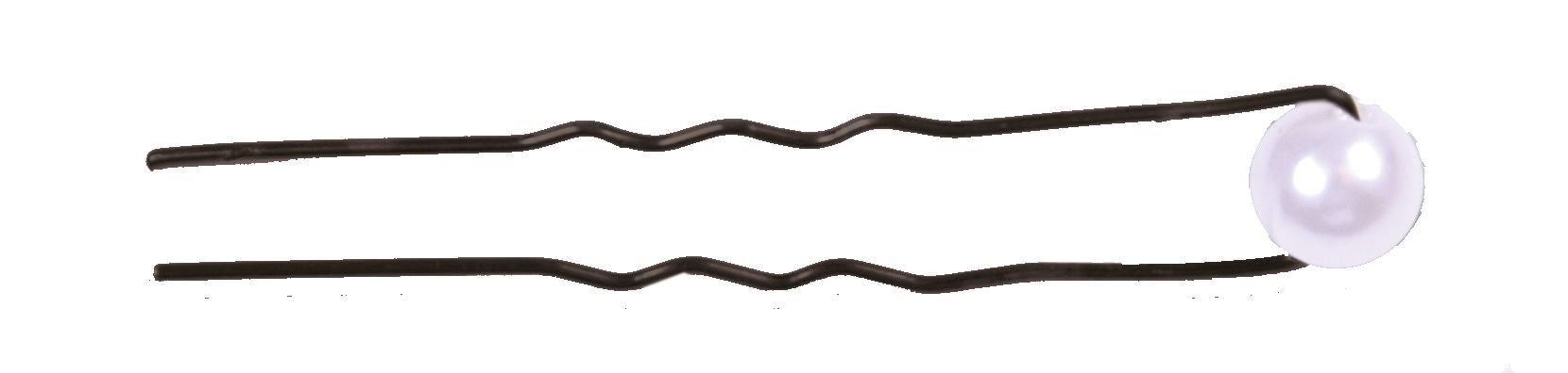 BOL.6 HORQUILLAS NEGRAS ADORNO PERLA GRANDE