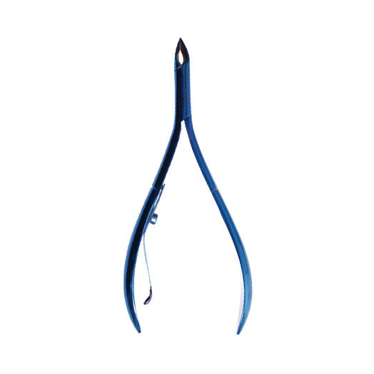 ALICATE CORTA CUTICULAS 10CM.AZUL TITANIO