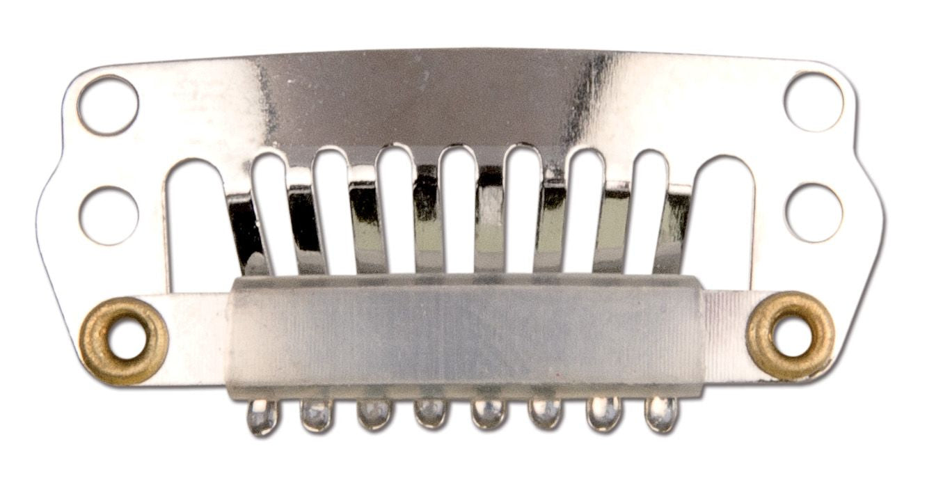 BOL.4 CLIPS 2,8 CM.MEDIANOS EXTENSIONES PLATA