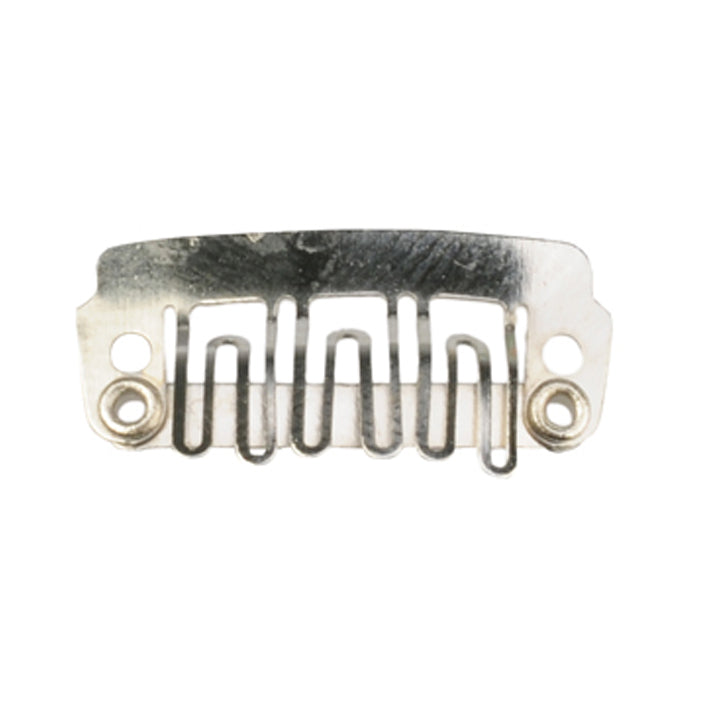 BOLSA 50 CLIPS 2,3 CM. EXTENSIONES PLATA