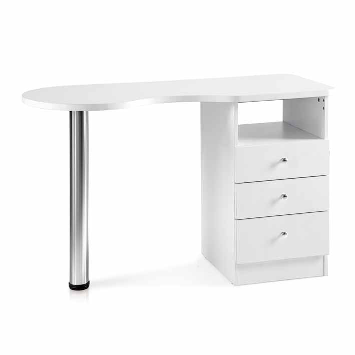 MESA MANICURA MADERA BLANCA 121*51*77