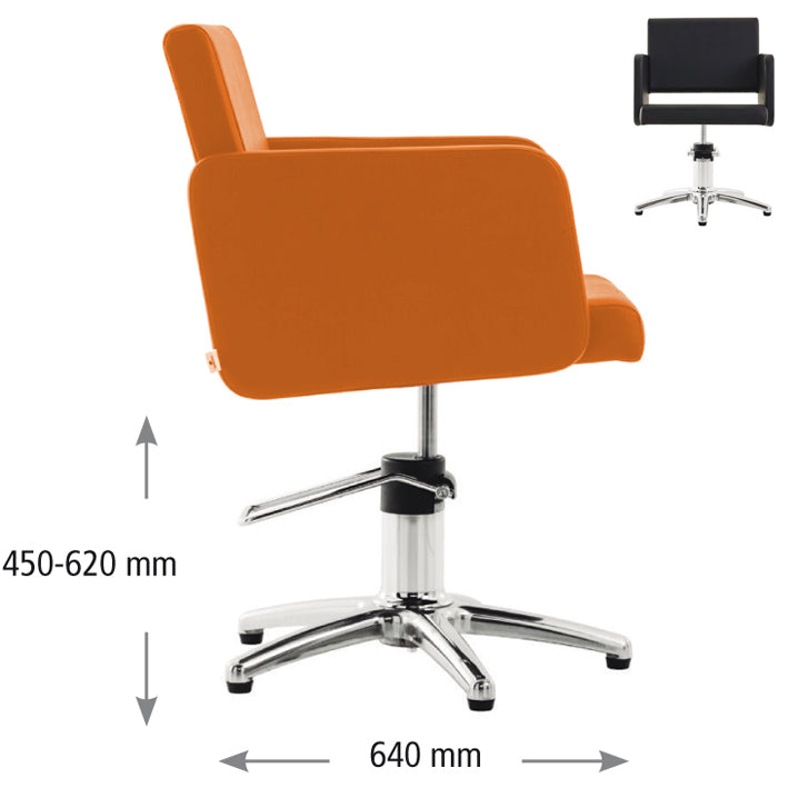 SILLA DE PELUQUERIA VENUS NARANJA