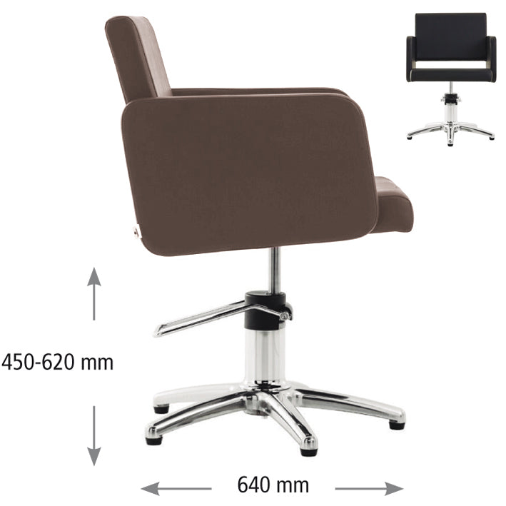 SILLA DE PELUQUERIA VENUS MARRON
