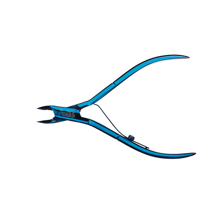 ALICATE CORTA CUTICULAS 11CM.AZUL TITANIO