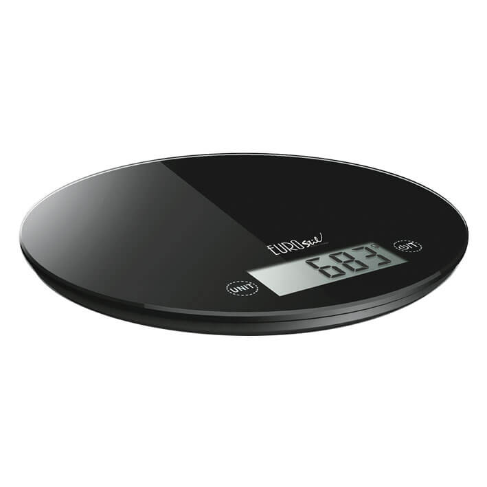 BALANZA DIGITAL NEGRA REDONDA5 KG.(1 GRAMO)