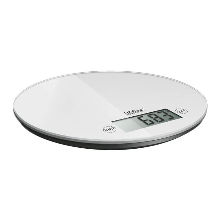 BALANZA DIGITAL BLANCA REDONDA 5 KG.(1 GRAMO)