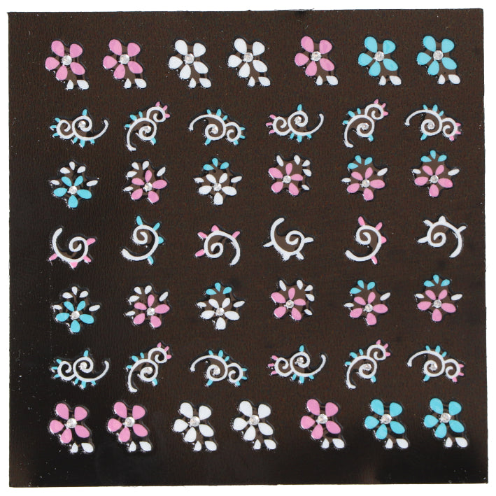 ADHESIVOS 3D FLORES COLORES NAIL ART