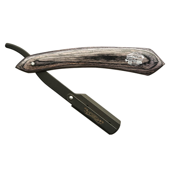 NAVAJA AFEITAR"CAPTAIN COOK"MANGO MADERA NEGRA