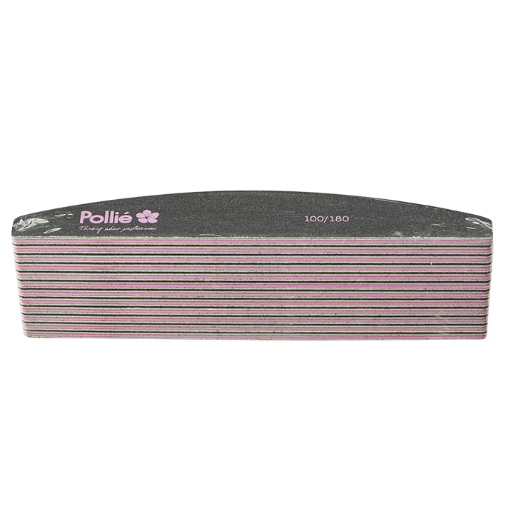 PACK 12 LIMAS 100/180 NEGRA MEDIA LUNA ACOLCHA