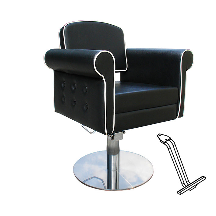 SILLA STYLE NEGRA PIE REDONDOCON APOYAPIES