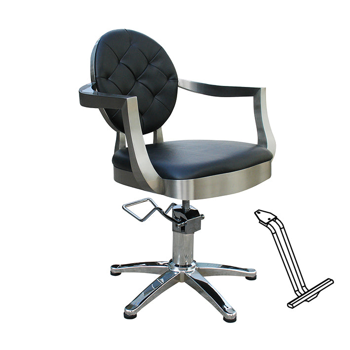 SILLA CHIC NEGRA PIE ESTRELLACON APOYAPIES