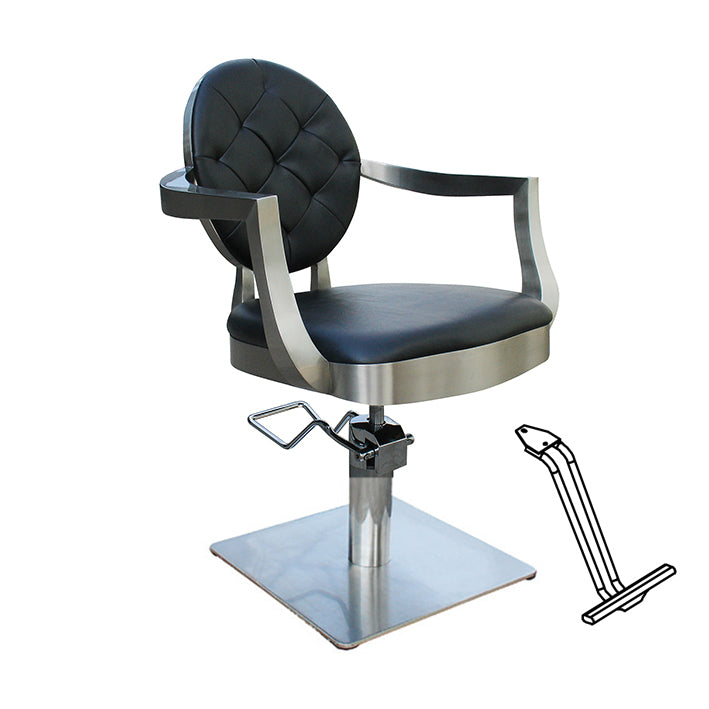 SILLA CHIC NEGRA PIE CUADRADOCON APOYAPIES