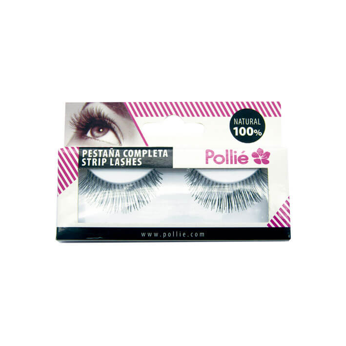 PESTAÑAS POLLIE 12 NEGRAS 100% NATURAL