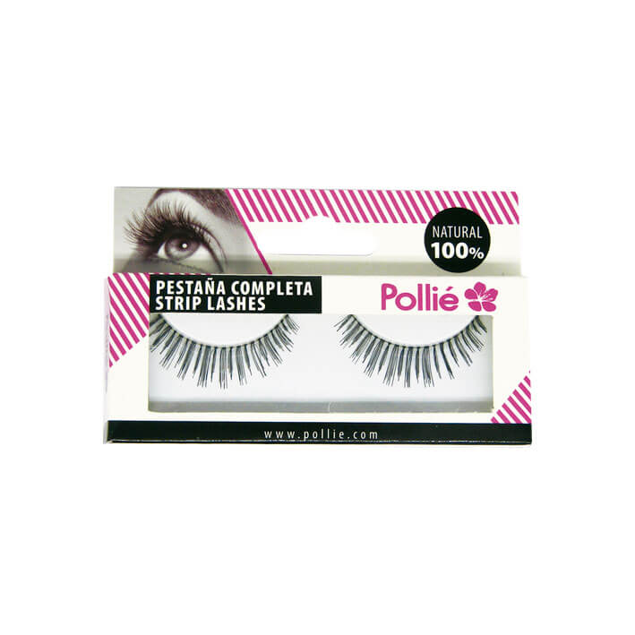 PESTAÑAS POLLIE 14 NEGRAS 100% NATURAL