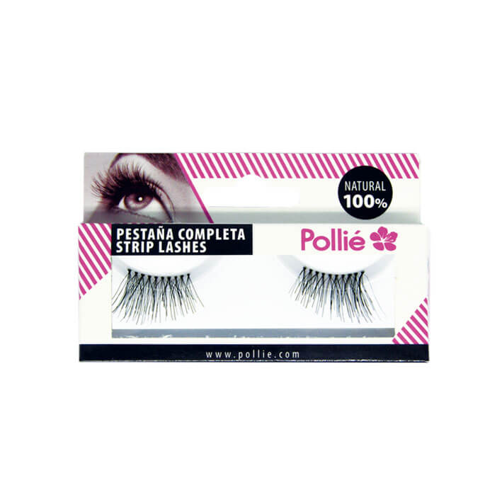 PESTAÑAS POLLIE 18 NEGRAS 100% NATURAL