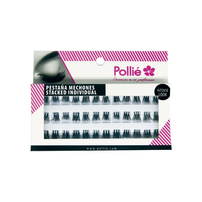 PESTAÑAS POLLIE INDIVIDUAL TRIO CORTAS NEGRAS