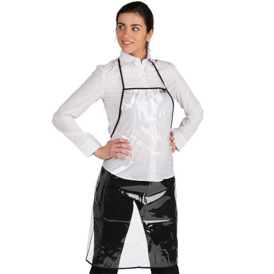 DELANTAL MOD.31306075 TRANSPARENTE/NEGRO