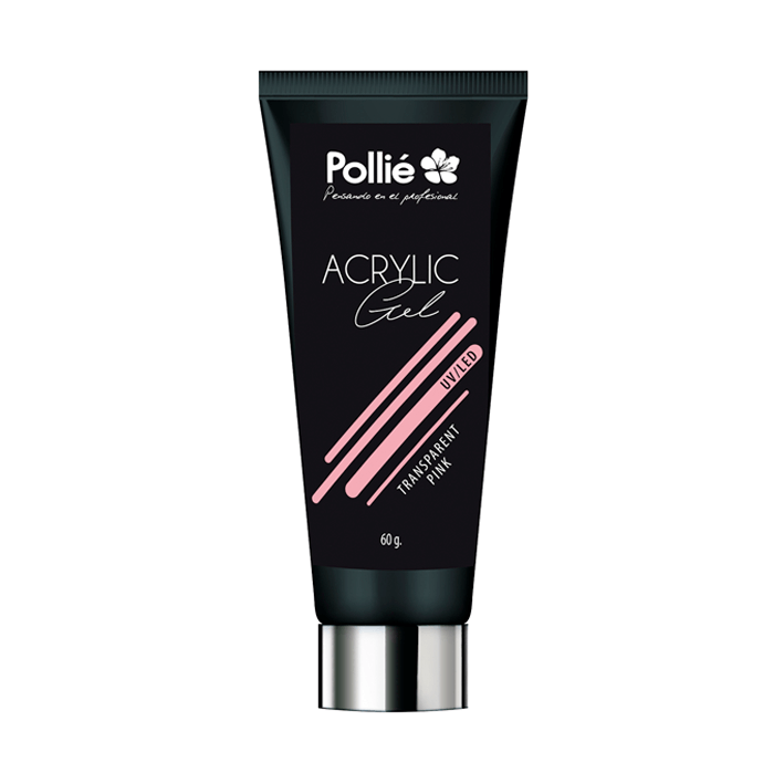ACRYLIC-GEL TRANPARENT PINK 60GRMS.