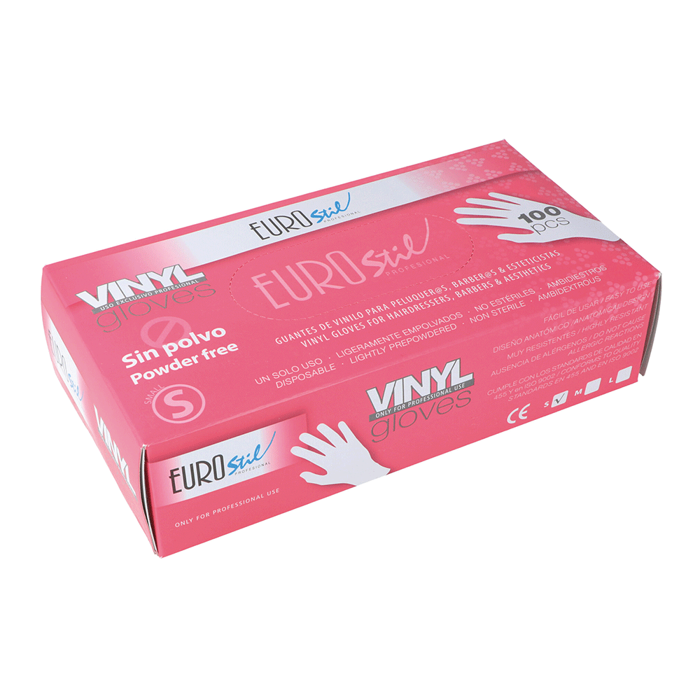 CAJA 100 GUANTES VINILO SIN POLVO MEDIANOS