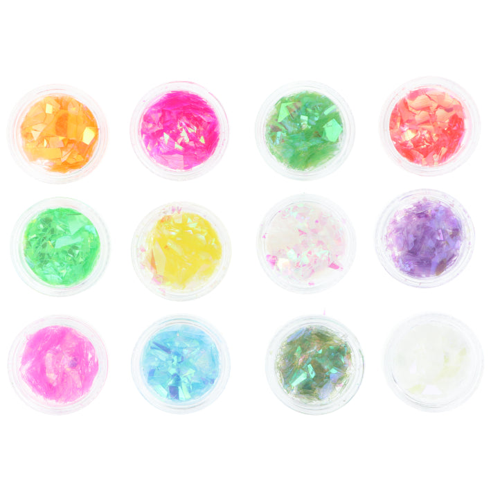 GLITTER NAIL ART ESCAMA SIRENA 1G X 12COLOR