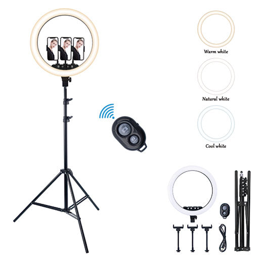 ARO LUZ LED D.45CM CON TRIPODE