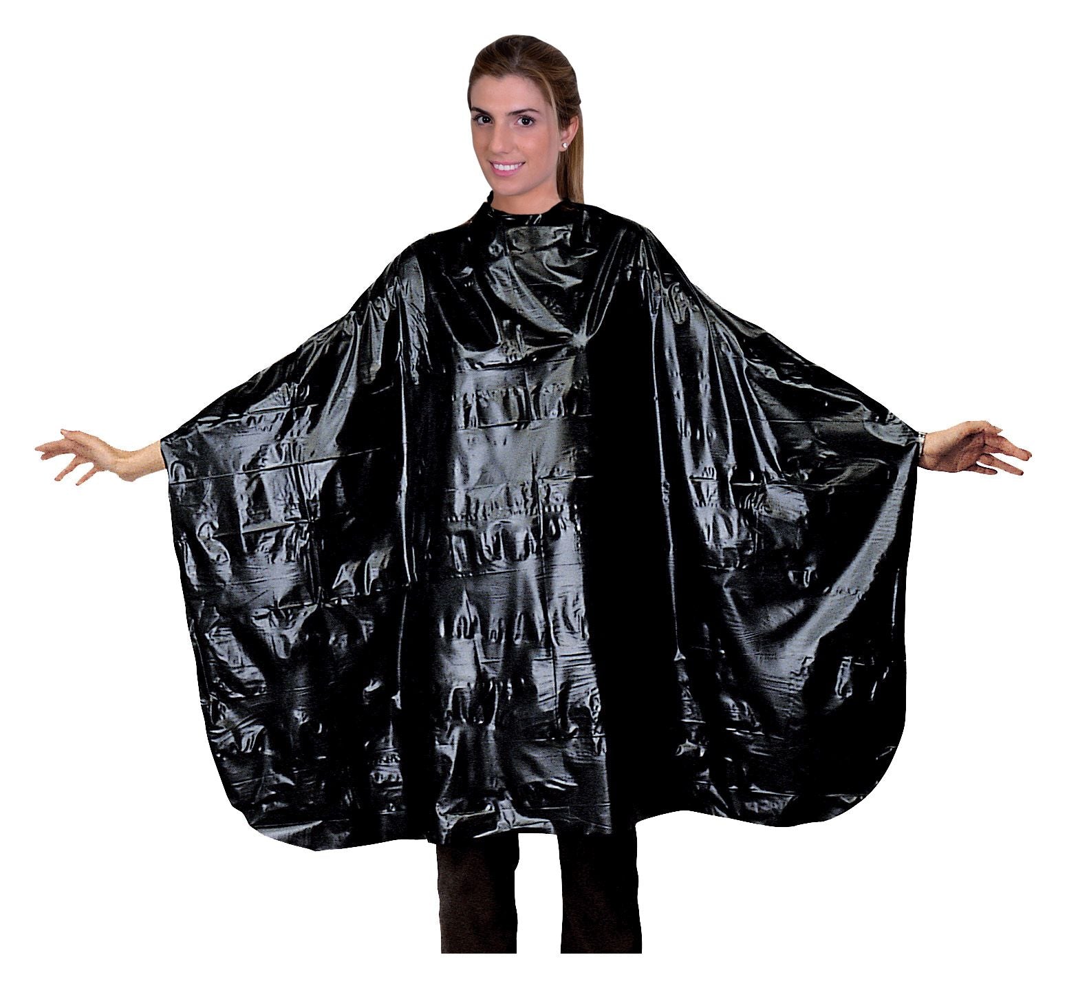 CAPA POLYESTER NEGRA CON MANGAS