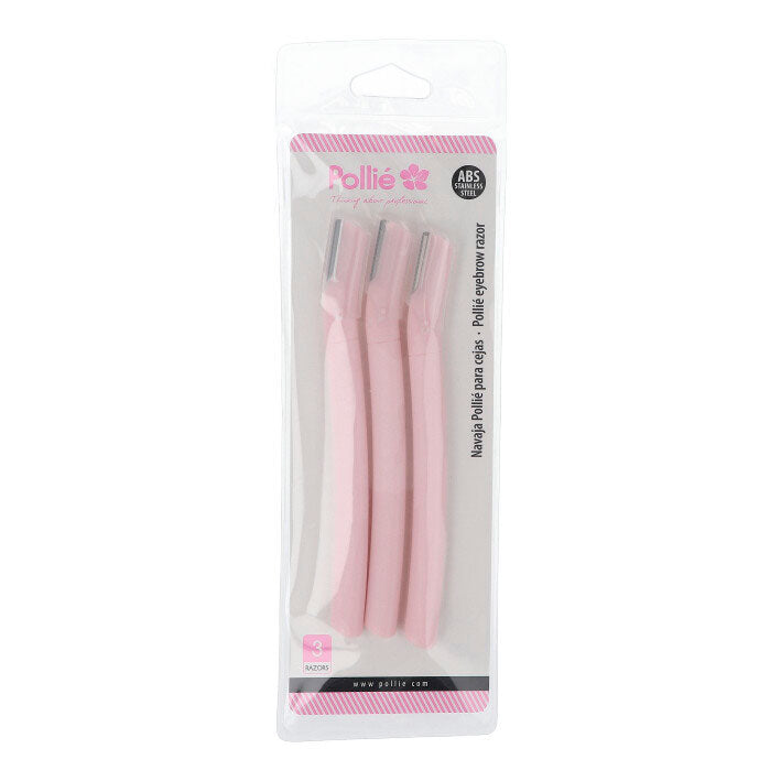 PACK 3 NAVAJAS POLLIE PARA CEJAS 13CM
