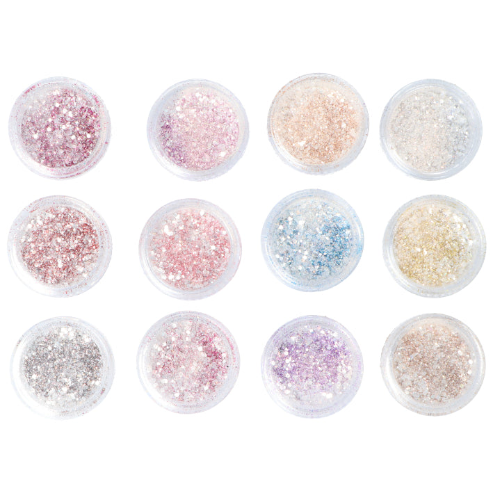 GLITTER SURTIDO BRILLO NAIL ART 1,5GX12 COLOR