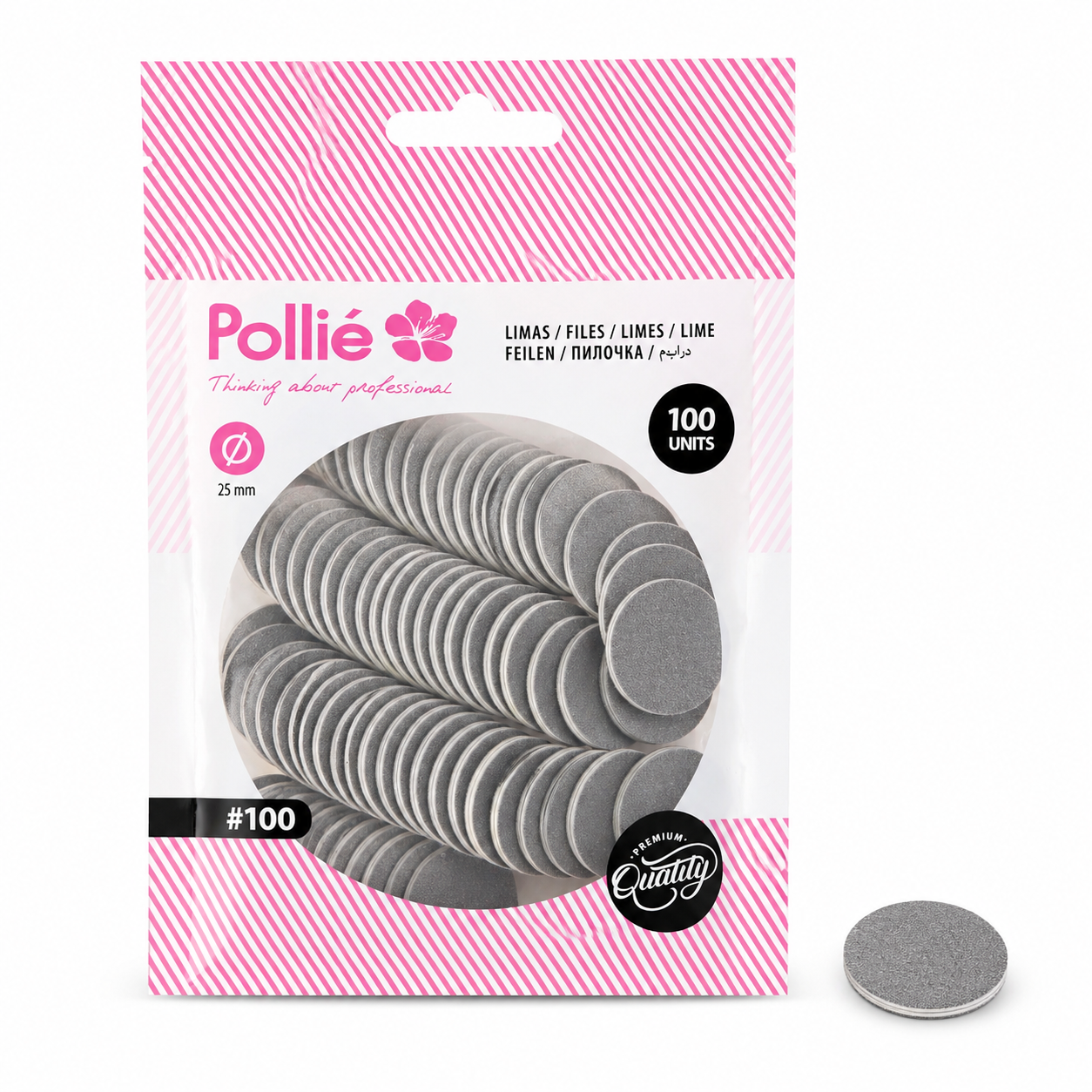BOLSA 100 LIMAS #180 PARA DISCO 25 MM