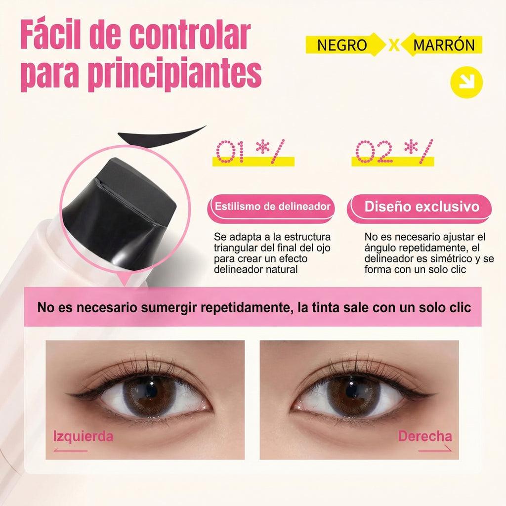 Delineador de Ojos Tipo Sello – Cat Eye Perfecto en Segundos