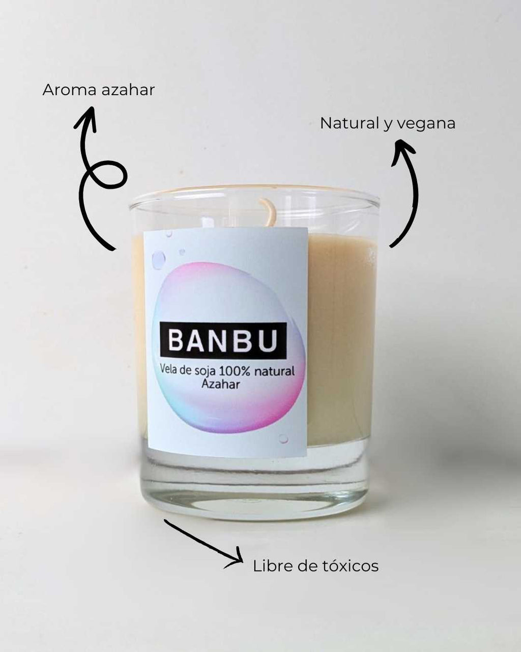 Vela de Soja Natural Aroma Azahar