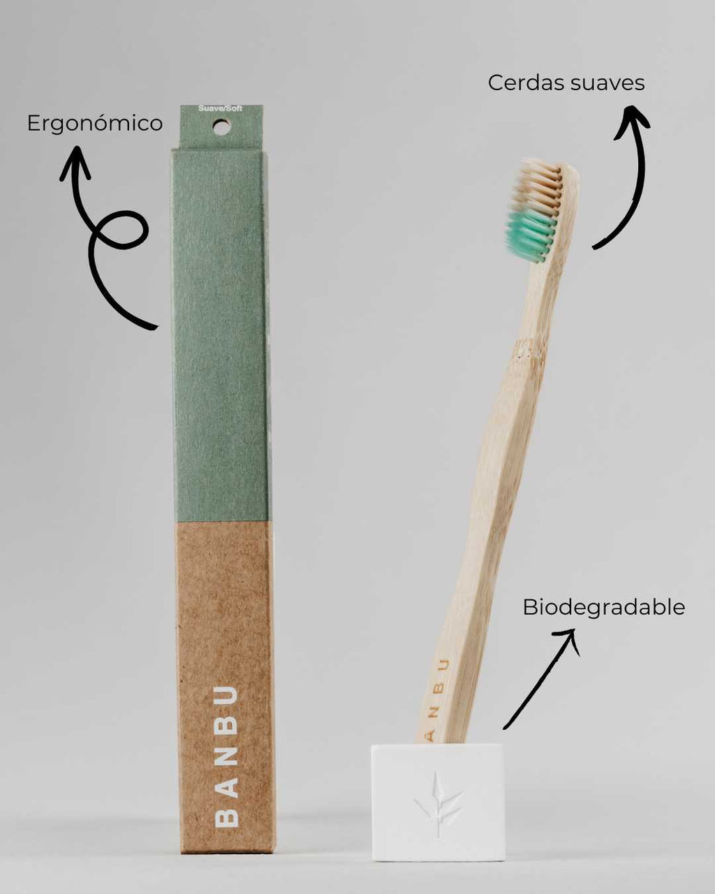 Cepillo de Dientes de Madera Cerdas Suaves