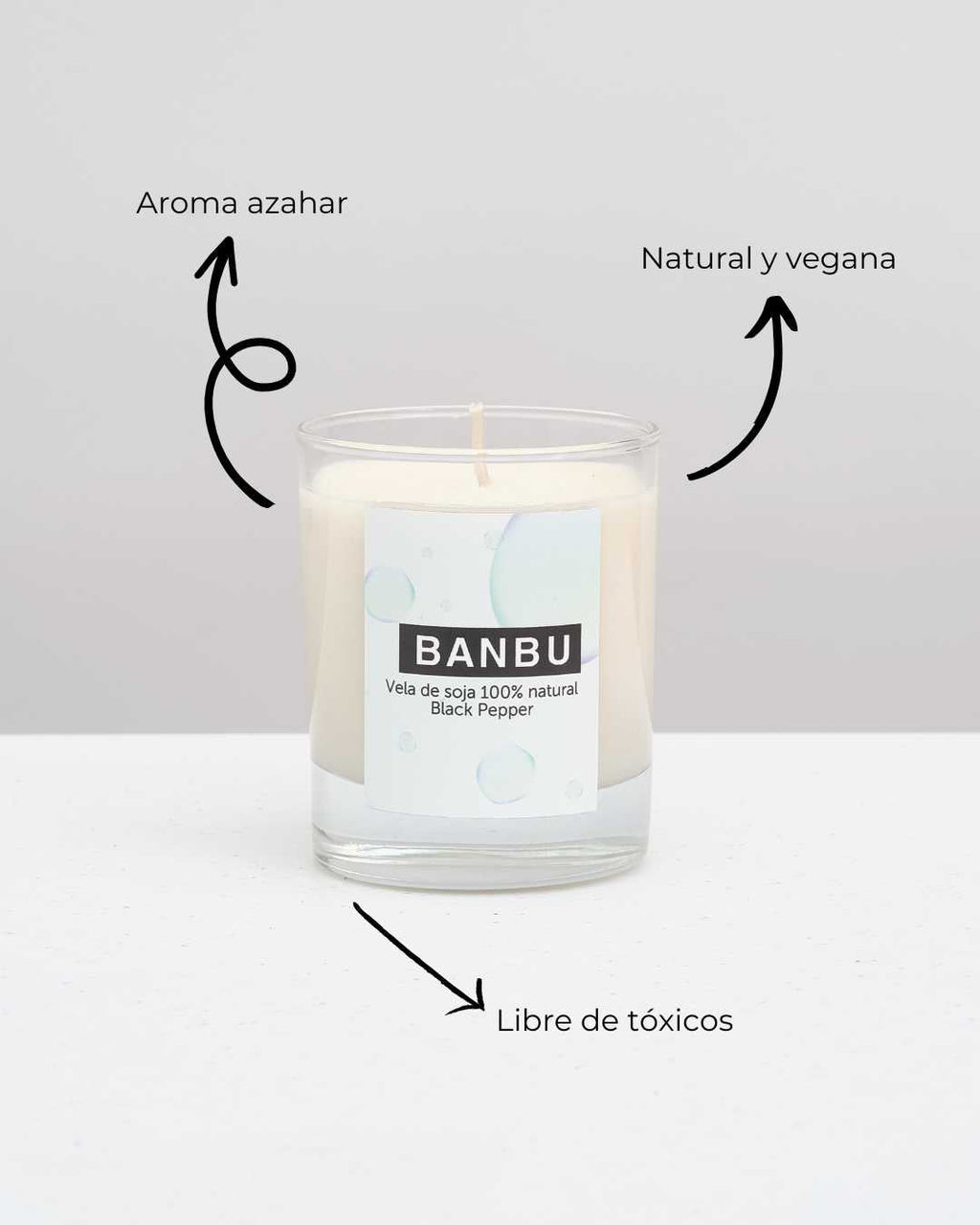 Vela de Soja Natural Aroma Black Pepper