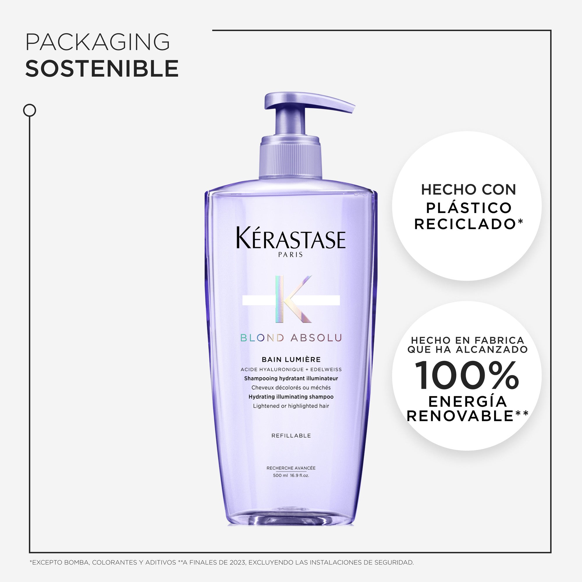 BLOND ABSOLU Champú Lumière 500 Ml Bain Lumière 500ml 500 ml Kerastase - Blond Absolu