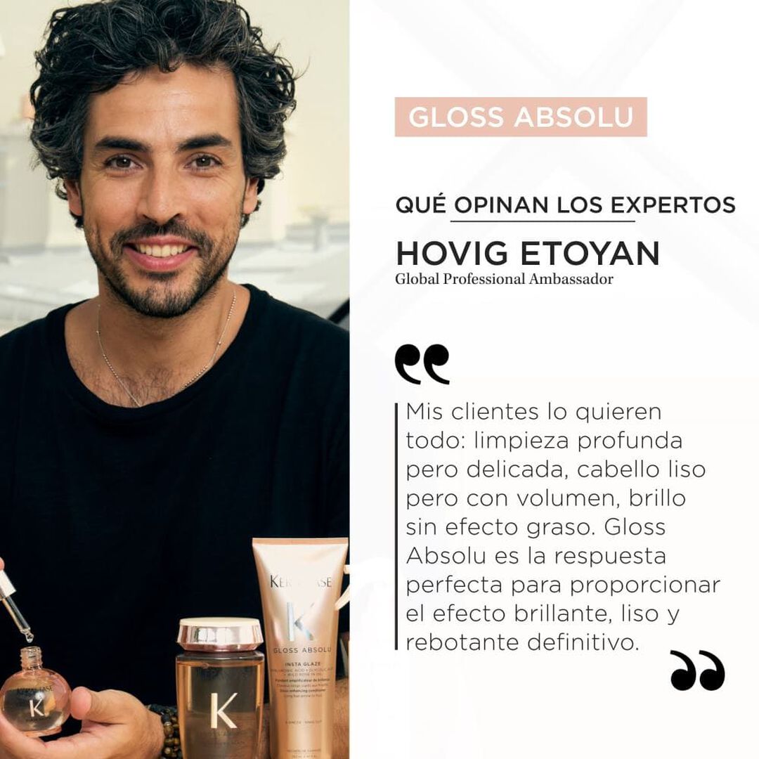 SPRAY  GLOSS ABSOLU ANTI-FRIZZ GLAZE MILK 190ML  Kérastase es un spray suavizante todo en uno para cabello largo con tendencia al encrespamiento.