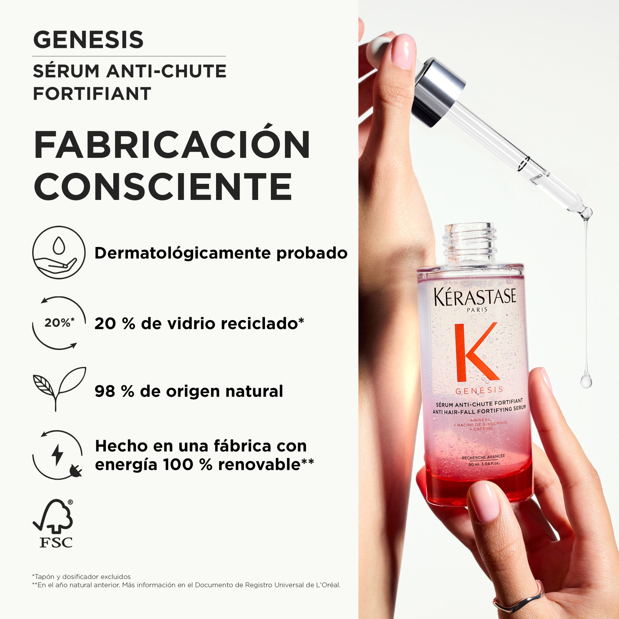 Kérastase Genesis Sérum Anti-Chute Fortifiant Tratamiento Anticaída (Tamaño Mini) 30ml