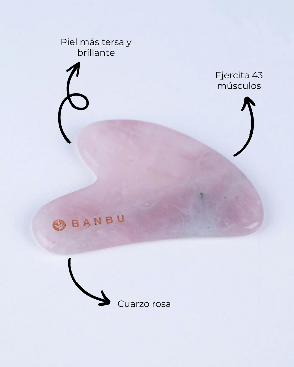 Gua Sha de Cuarzo Rosa