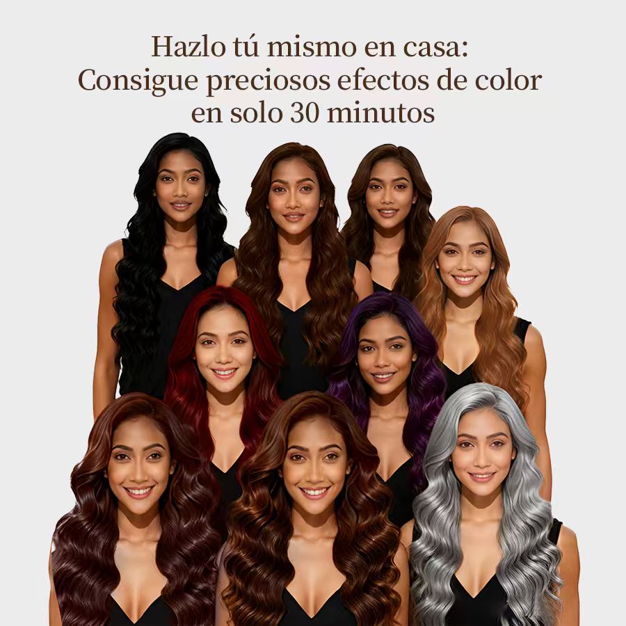 Champú Orgánico Colorante 3 en 1 HERMOSA – Cubre Canas, Aporta Color Natural y Brillo