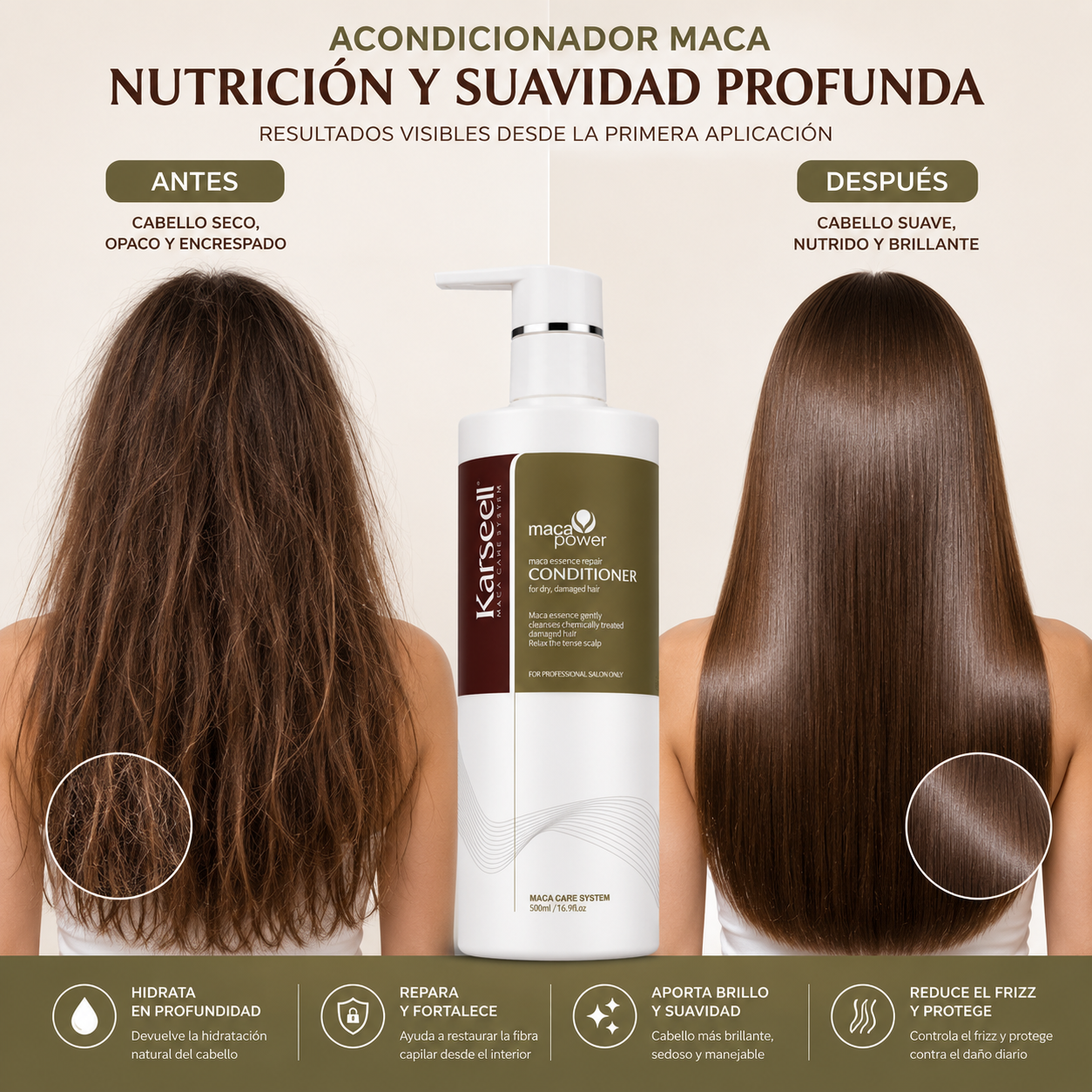 KARSEELL Acondicionador Reparador Maca Essence 500 ml