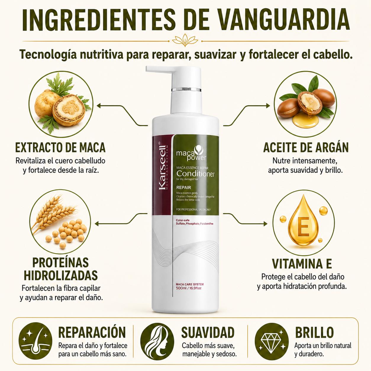 KARSEELL Acondicionador Reparador Maca Essence 500 ml