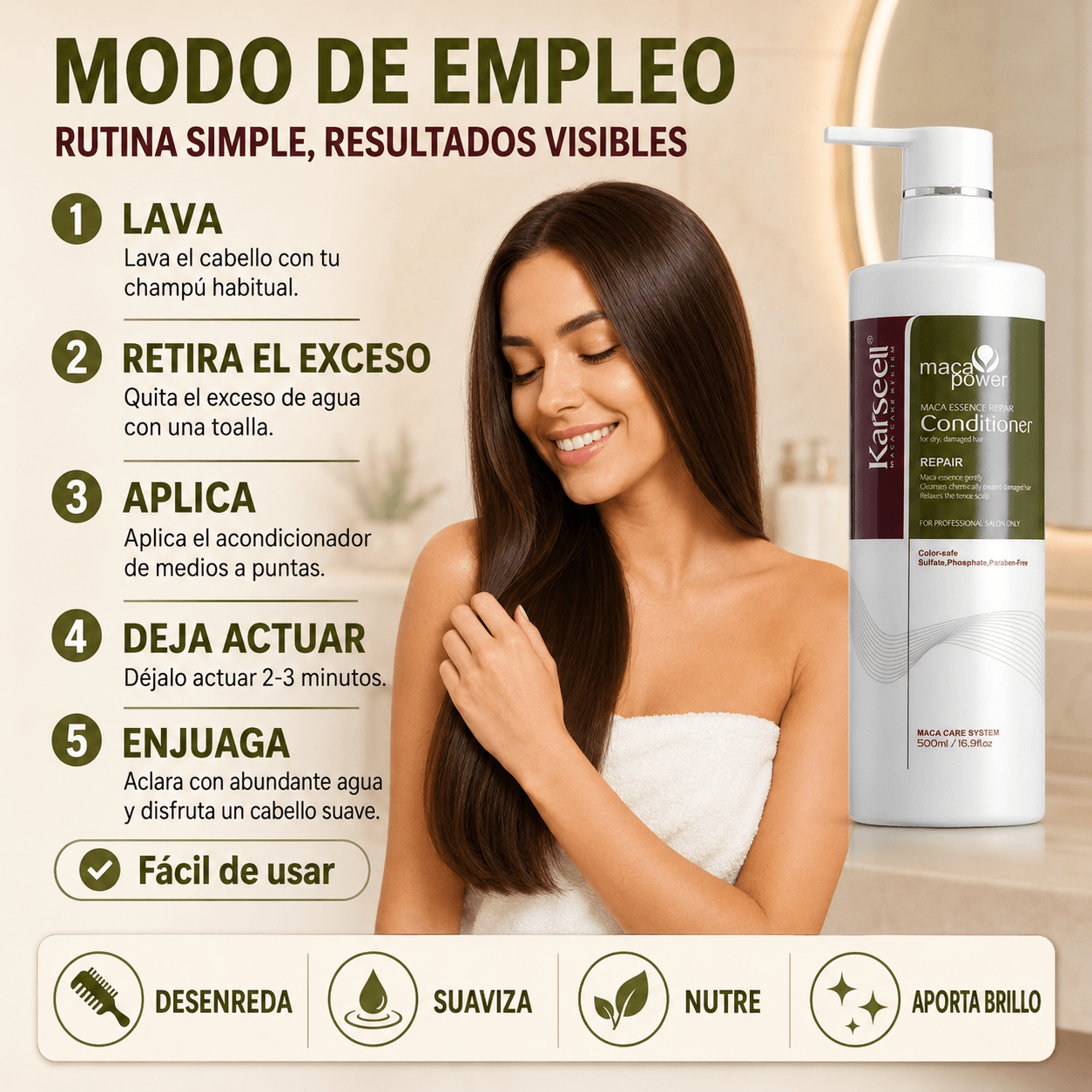 KARSEELL Acondicionador Reparador Maca Essence 500 ml