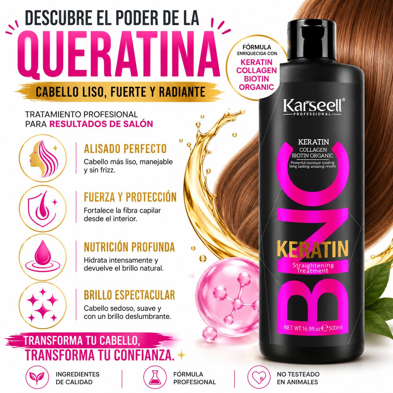 KARSEELL Queratina Alisadora BNC Sin Formol 500 ml