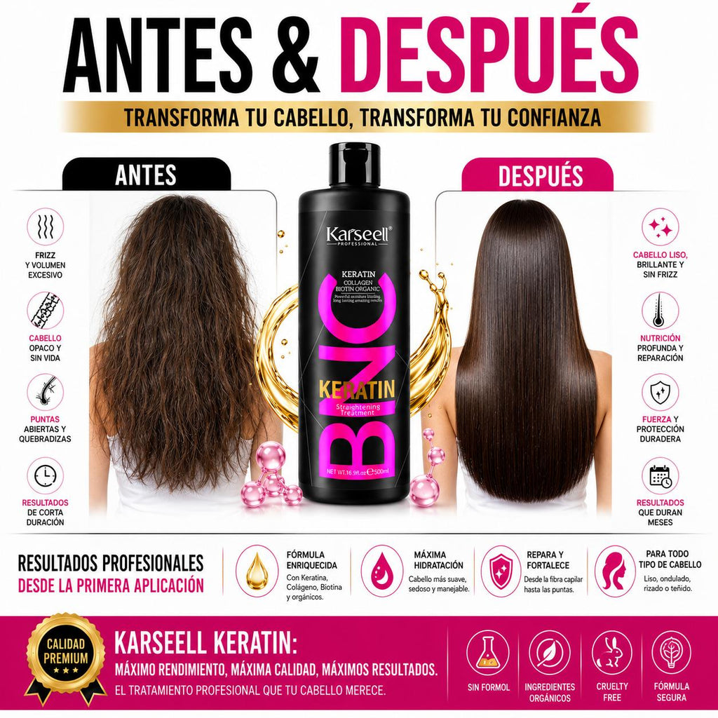 KARSEELL Queratina Alisadora BNC Sin Formol 500 ml