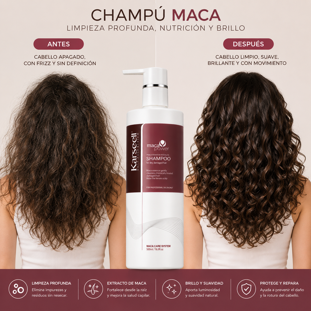 KARSEELL Champú Hidratante Profesional Maca Essence 500 ml